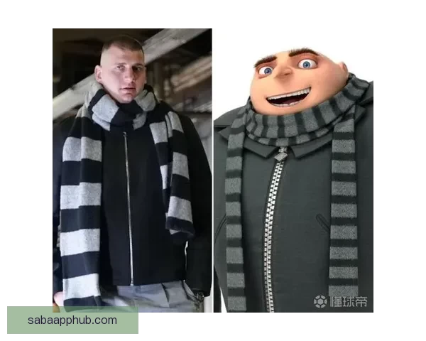 约基奇赛后穿小黄人拖鞋接受采访 曾化身格鲁角色展现幽默风采